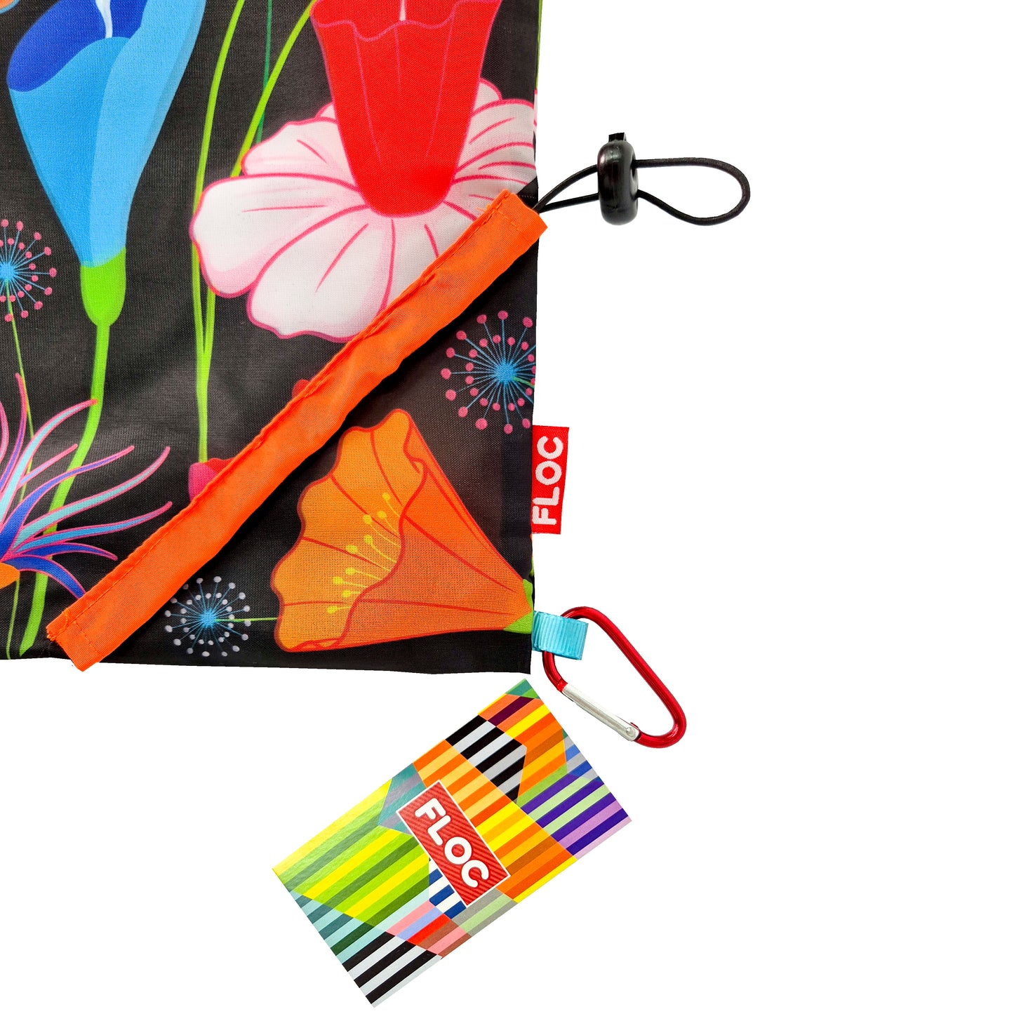 Bolsa Shopping Preta Flores Color