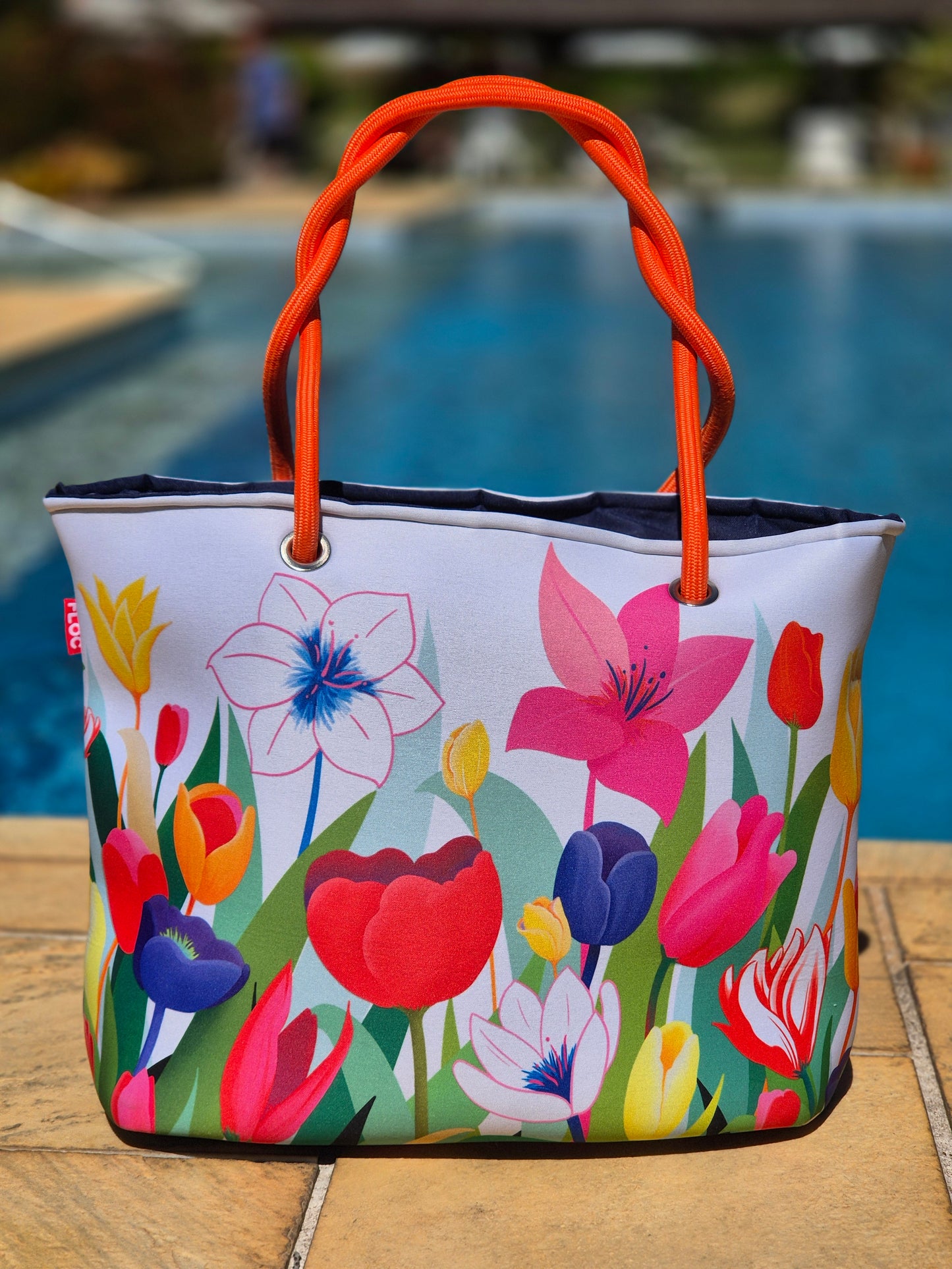 Tote Bag Flores Coloridas Branca
