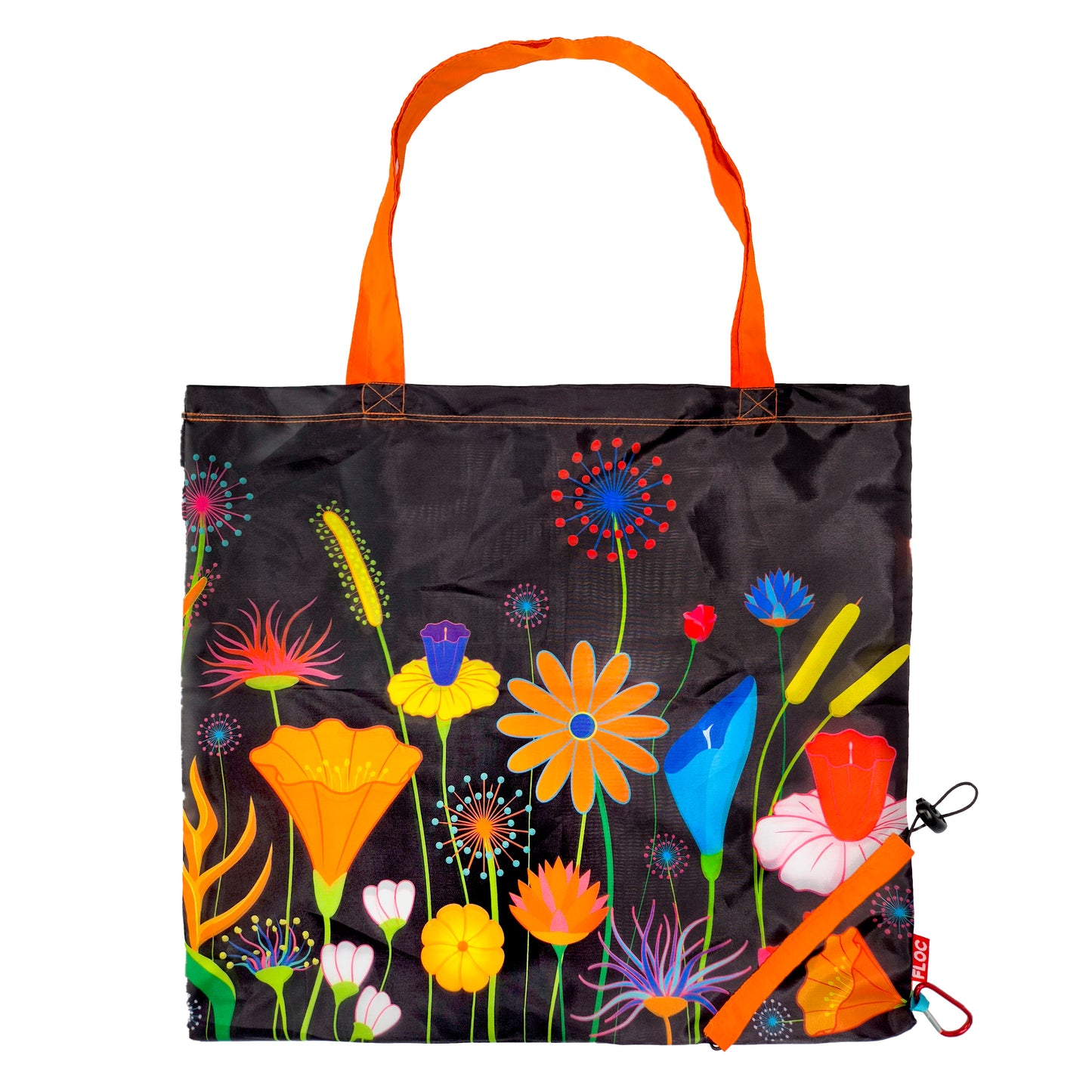Bolsa Shopping Preta Flores Color