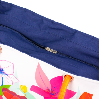 Tote Bag Flores Coloridas Branca