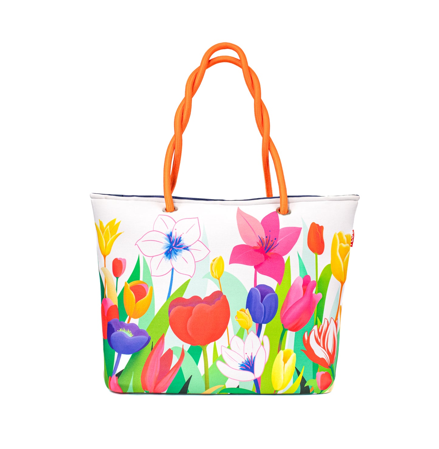 Tote Bag Flores Coloridas Branca